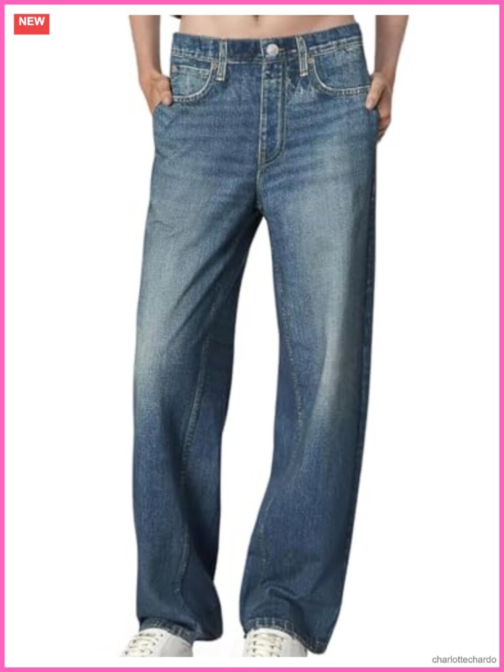 French Terry Wide Leg Sweatpants Jeggings Denim Look Stretch Pants